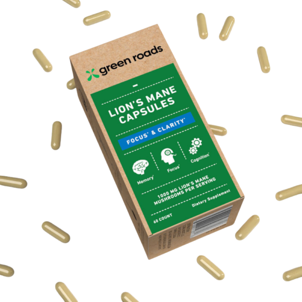 Green Roads | Lions Mane Capsules | Focus & Clarity Nootropics 500mg - 60 Count - Image 3