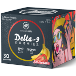 Strawnana Microdose THC Gummies with strawberry-banana flavor