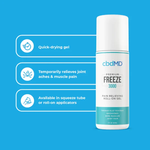 cbdMD | 3000mg CBD Freeze Roll On | CBD Cream for Pain - Image 3