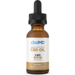 CBDMD CBD Tincture 1500mg in a gold bottle, displayed against a clean white background