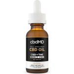 CBDMD CBD Tincture - Full Spectrum 1500mg oil bottle with white topper, 1500mg dosage, on a white background.