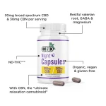 CBDfx | CBD Capsules - Night | 900mg CBD + 900mg CBN - 60ct - Image 2