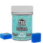 Front of 100mg Delta 8 Gummies package with bold design