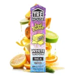 Front of White Widow Live Resin THC Vape with sleek design and bold, classic-inspired details