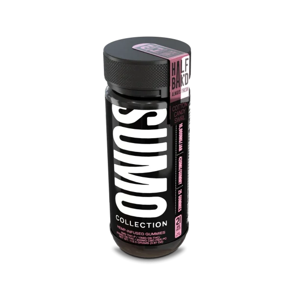 Half Bak'd | Cotton Candy Swirl Sumo Gummies | High Potency - 420mg - 25ct - Image 2